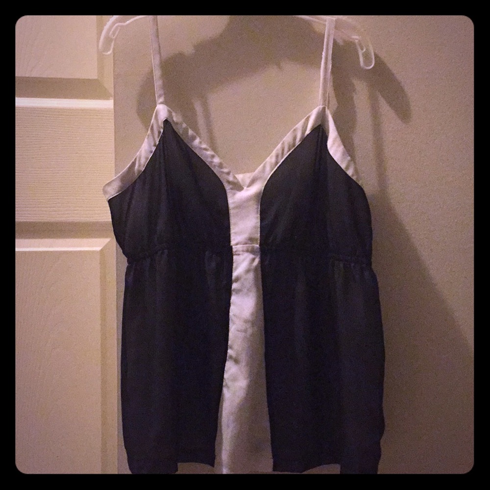 Black and White Babydoll Tank